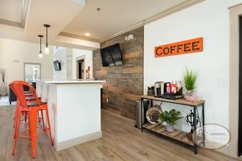 Resident lounge with complimentary coffee bar